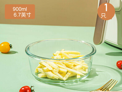 Popular baking pan and oven glass bowl (Specification: [round] 6.7-inch baking bowl)