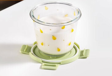 Hot-selling fresh-keeping box, portable leak-proof soup box and glass soup bowl (specifications: [Sydney style] 700ml + Nordic green lid)