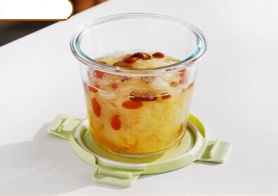 Hot style crisper portable leak-proof soup box glass soup bowl (Specification: [Nordic Green] Extra High Soup Bowl-700ml)