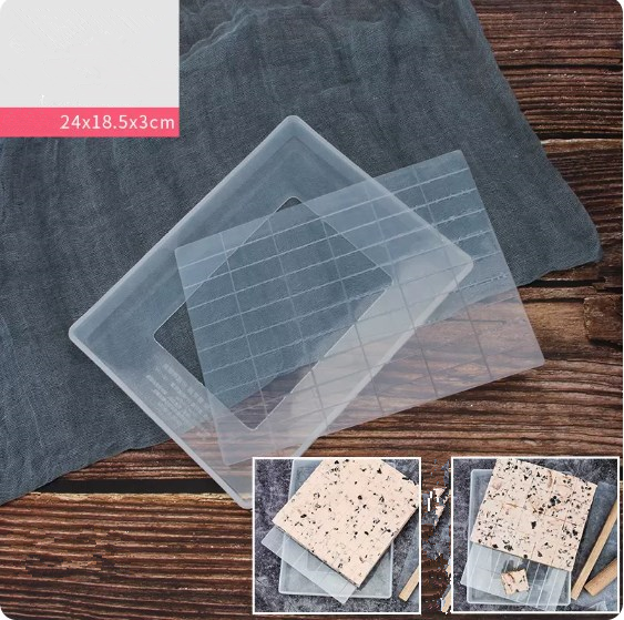 Popular live-bottom nougat mold (transparent color) (specification: 24*18.5*3CM)