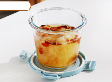 Hot style crisper portable leak-proof soup box glass soup bowl (Specification: [Azure Rock Blue] Extra High Soup Bowl-700ml)