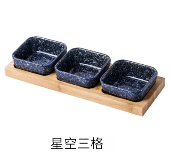 爆款陶瓷碟【3格裝（星空*3）】 