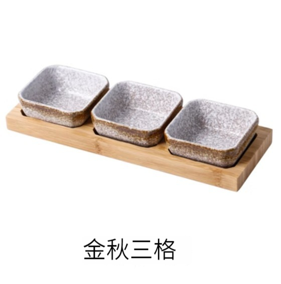 爆款陶瓷碟【3格裝（金秋*3）】 