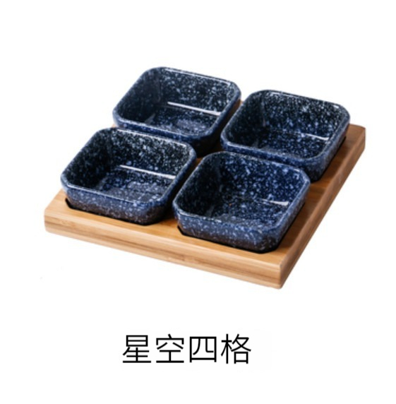 爆款陶瓷碟【4格裝（星空*4）】 
