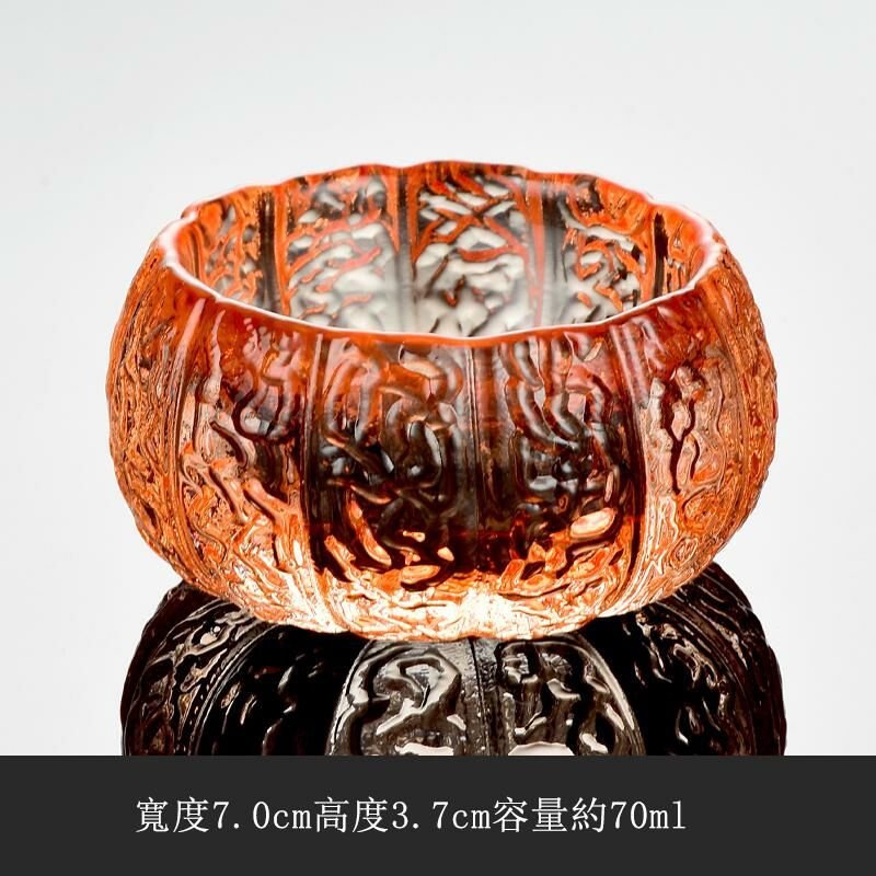 Hot style Japanese glass tea cup tea cup (glass tea cup - amber)