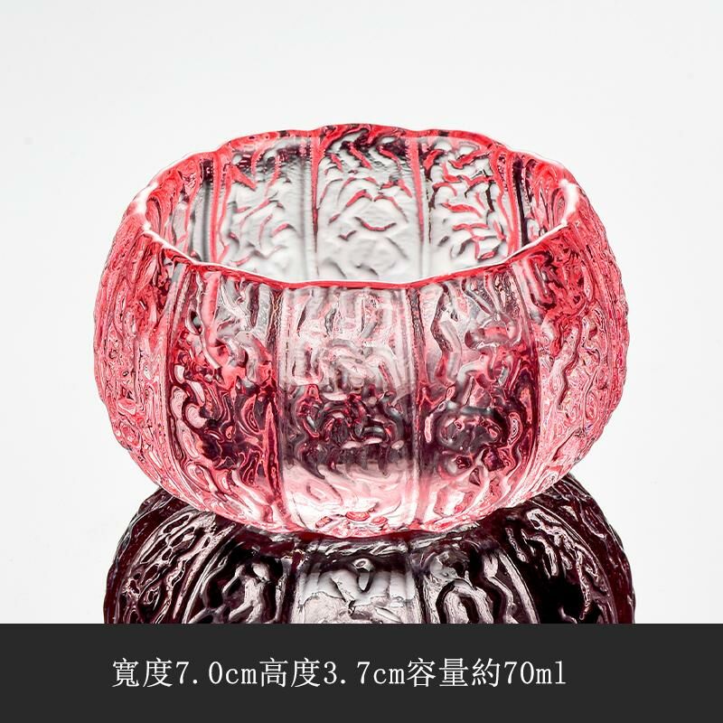 Hot style Japanese glass tea cup tea cup (glass tea cup - pink)