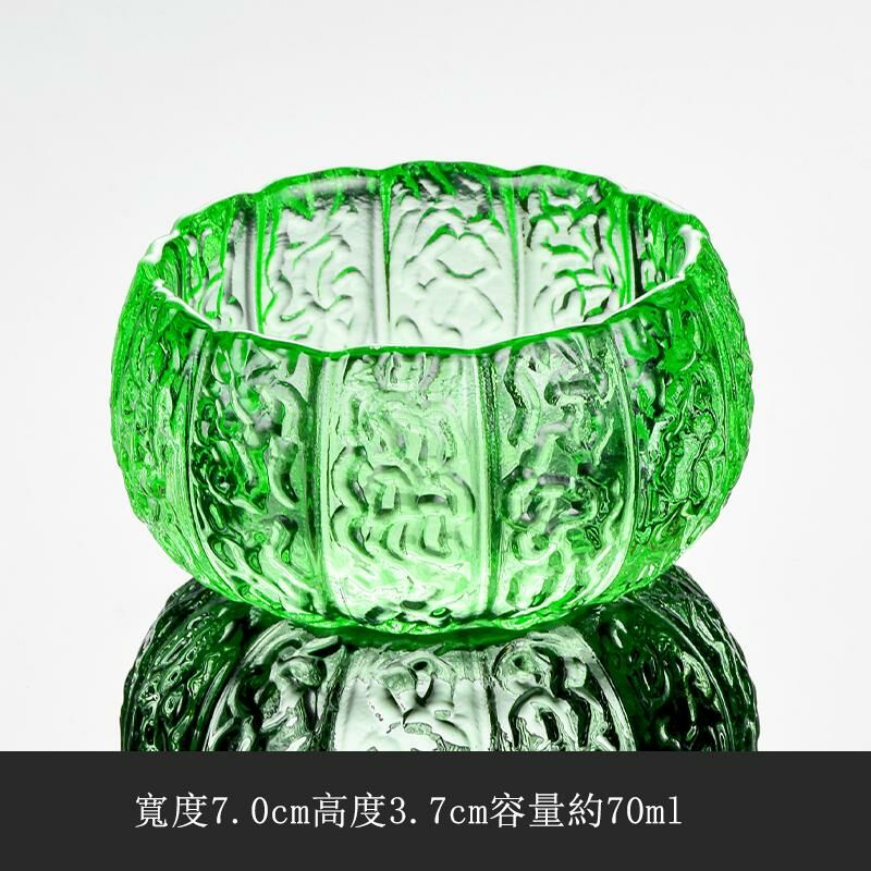 Hot style Japanese glass tea cup, tea cup (glass tea cup - green)