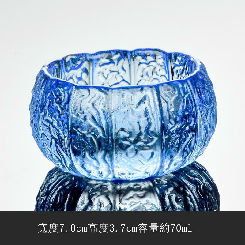 Hot style Japanese glass tea cup tea cup (glass tea cup - blue)