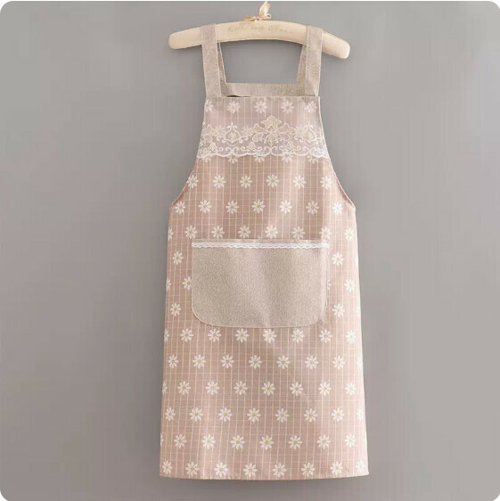 Hotly recommended apron [canvas straps, lace, daisy brown] [specifications: 95*68CM]