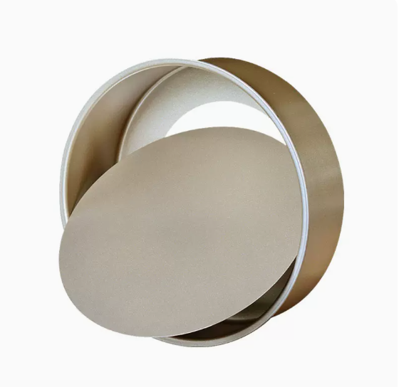 Hot push carbon steel live bottom cake mold (gold) (specification: eight inches 22*6.8CM)