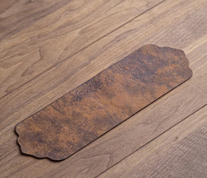 新款中式皮革防水幹泡席(祥雲淺棕)(尺寸:長36CM*寬11CM)