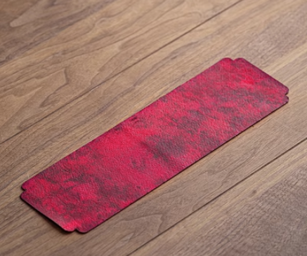 新款中式皮革防水幹泡席(長方紅色)(尺寸:長36CM*寬11CM)
