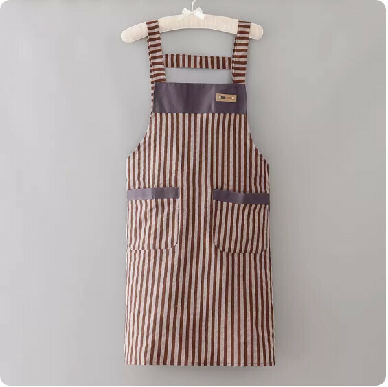 Hotly recommended apron [pure cotton with split pockets and wide strips] [Specification: 100*72CM]
