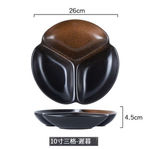 Popular ceramic plate [10-inch three-frame-Chimu]