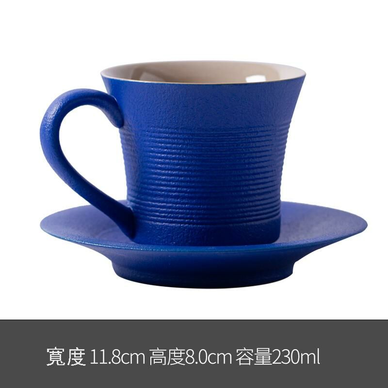 New high-end exquisite latte coffee cup (with tokeline blue coffee cup-A03-ceramic liner)