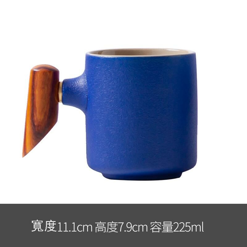 New high-end exquisite latte coffee cup (Klein blue coffee cup-A02-ceramic liner)