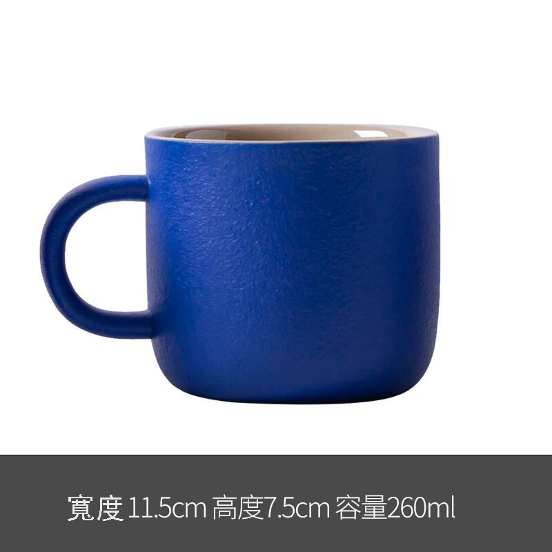 New high-end exquisite latte coffee cup (Klein blue coffee cup-A04-ceramic liner)