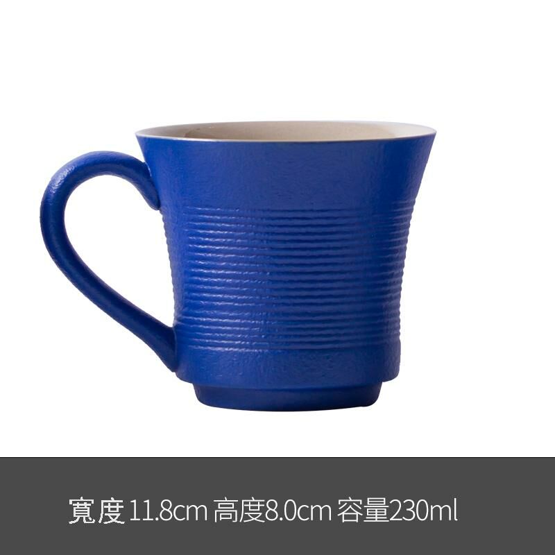 New high-end exquisite latte coffee cup (Klein blue coffee cup-A03-ceramic liner)
