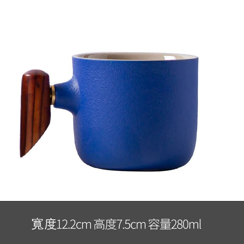 New high-end exquisite latte coffee cup (Klein blue coffee cup-A01-ceramic liner)