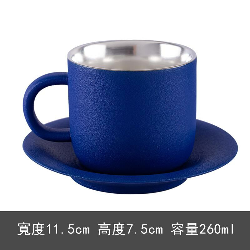 New high-end exquisite latte coffee cup (with tokeline blue coffee cup-A04-sterling silver liner)