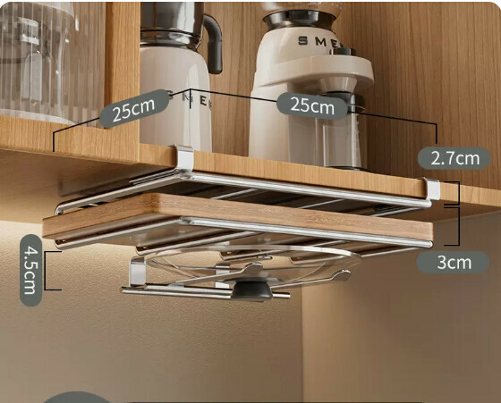 New kitchen hanging rack [original color] chopping board rack + pot lid rack]