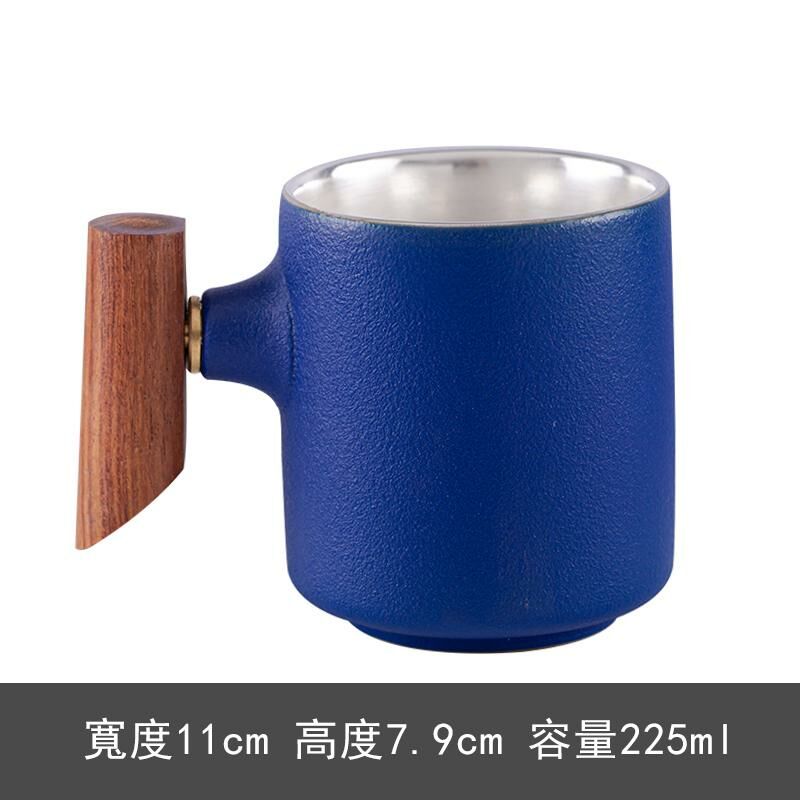New high-end exquisite latte coffee cup (Klein blue coffee cup-A02-sterling silver liner)