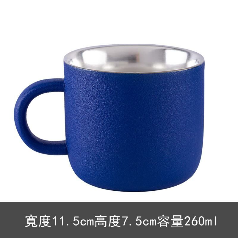 New high-end exquisite latte coffee cup (Klein blue coffee cup-A04-sterling silver liner)
