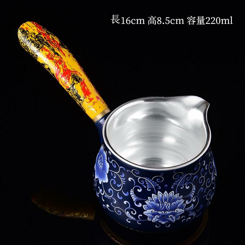 New high-end Japanese-style ceramic fair cup (05 enamel Lan Teng fair cup-yellow handle)