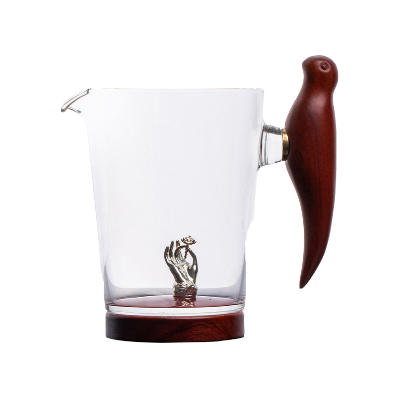 New high-end Japanese-style thickened glass fair (silver mouth C3 fair cup with silver bergamot 250 ml)