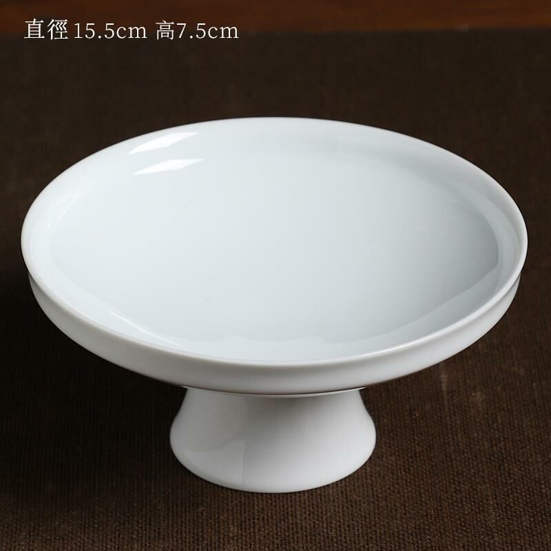 新款高檔陶瓷果盤 點心盤貢盤(10白色寬口果盤)