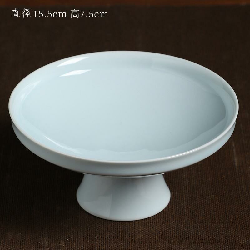 新款高檔陶瓷果盤 點心盤貢盤(12青瓷寬口果盤)