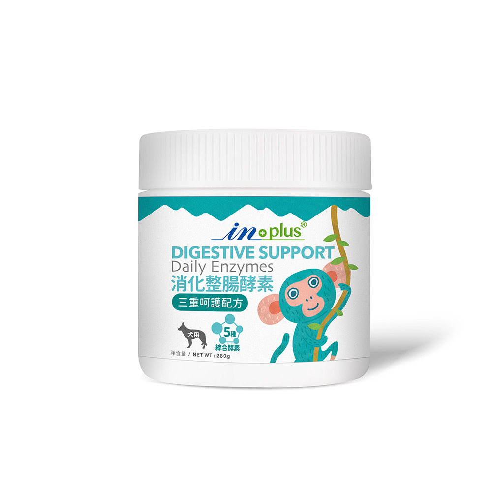 【IN-Plus】腸胃保健-消化整腸酵素 三重呵護配方 280克|狗保健品