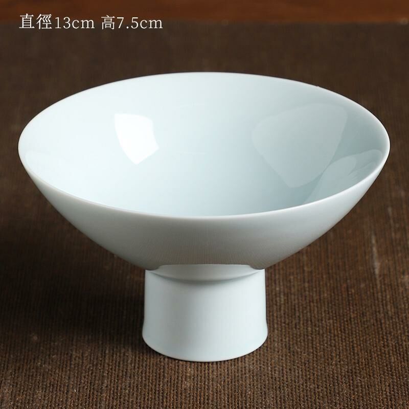 新款高檔陶瓷果盤 點心盤貢盤(19青瓷尖腳果盤)