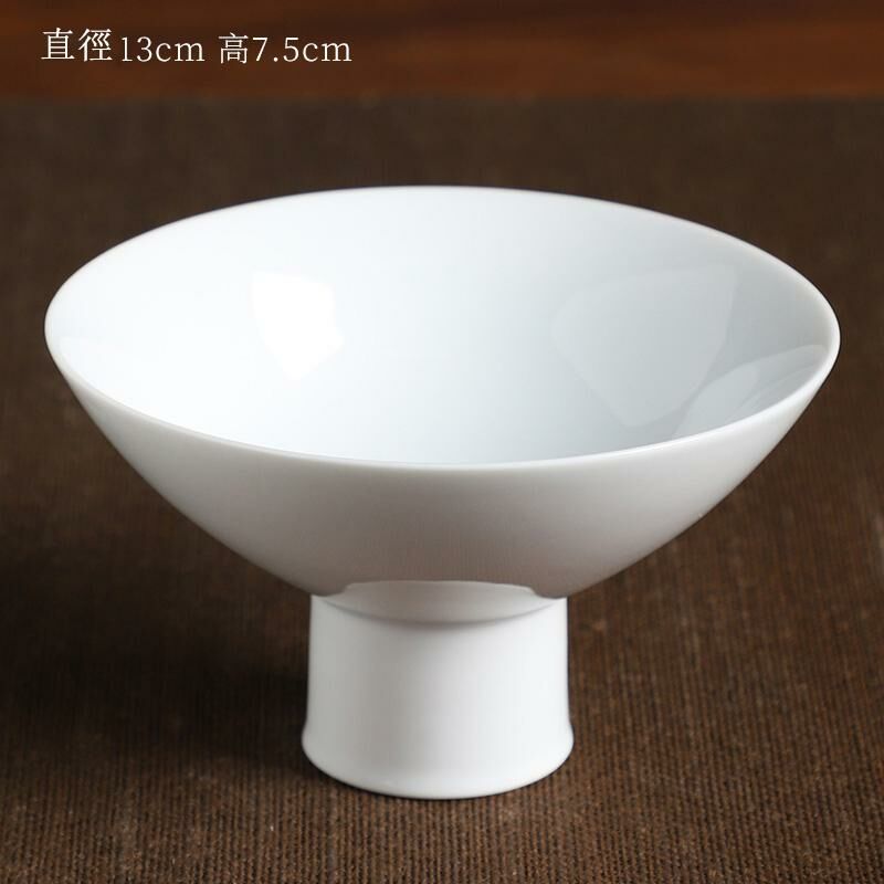 新款高檔陶瓷果盤 點心盤貢盤(18白色尖腳果盤)