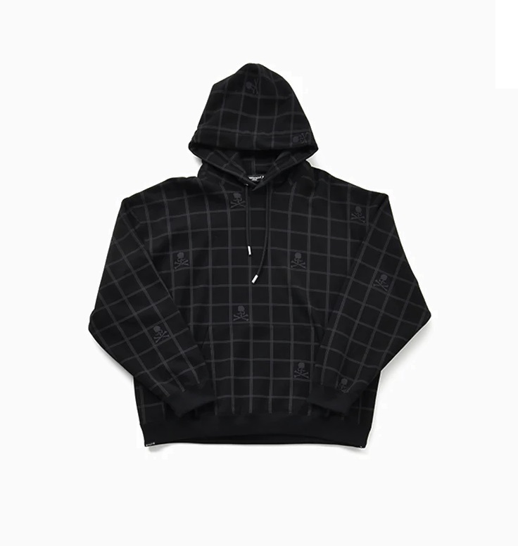 MASTERMIND JAPAN MJ Tokyo Revengers SKULL CHECK HOODIE - BLACK SIZE L PRE ORDER ITEM (預訂中)