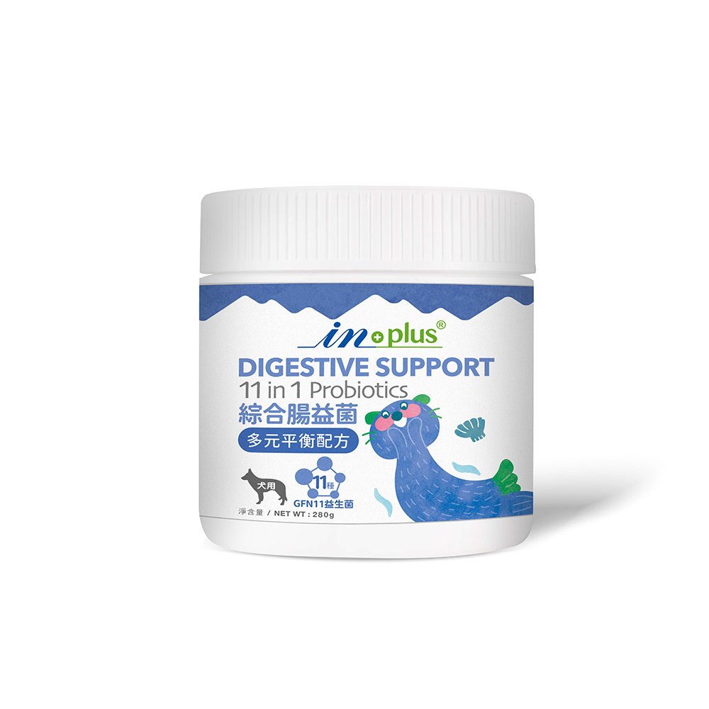 【IN-Plus】腸胃保健-11合1綜合腸益菌 多元平衡配方 280克|狗保健品
