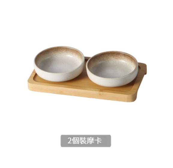 熱賣陶瓷餐具【小圓碟(2個裝)-摩卡帶託盤】 