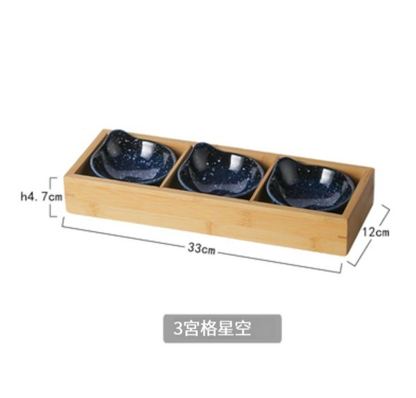 熱賣陶瓷餐具【3宮格-星空】 