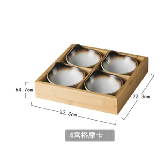 熱賣陶瓷餐具【4宮格-摩卡】 