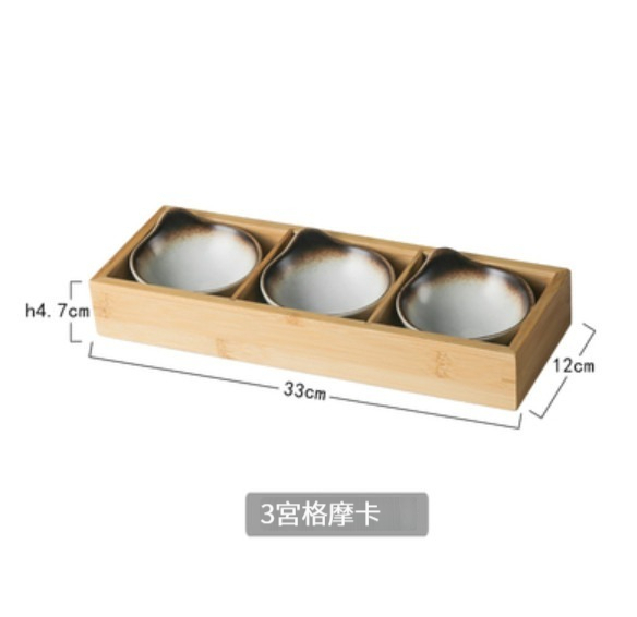 熱賣陶瓷餐具【3宮格-摩卡】 