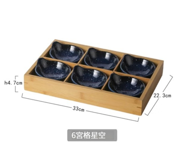 熱賣陶瓷餐具【6宮格-星空】 