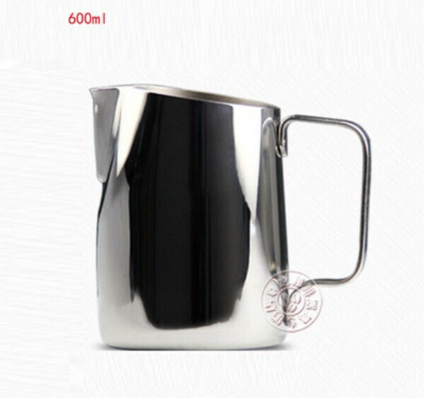 Popular coffee latte art cup sharing pot-600ml inclined mouth stainless steel latte art cup with round mouth