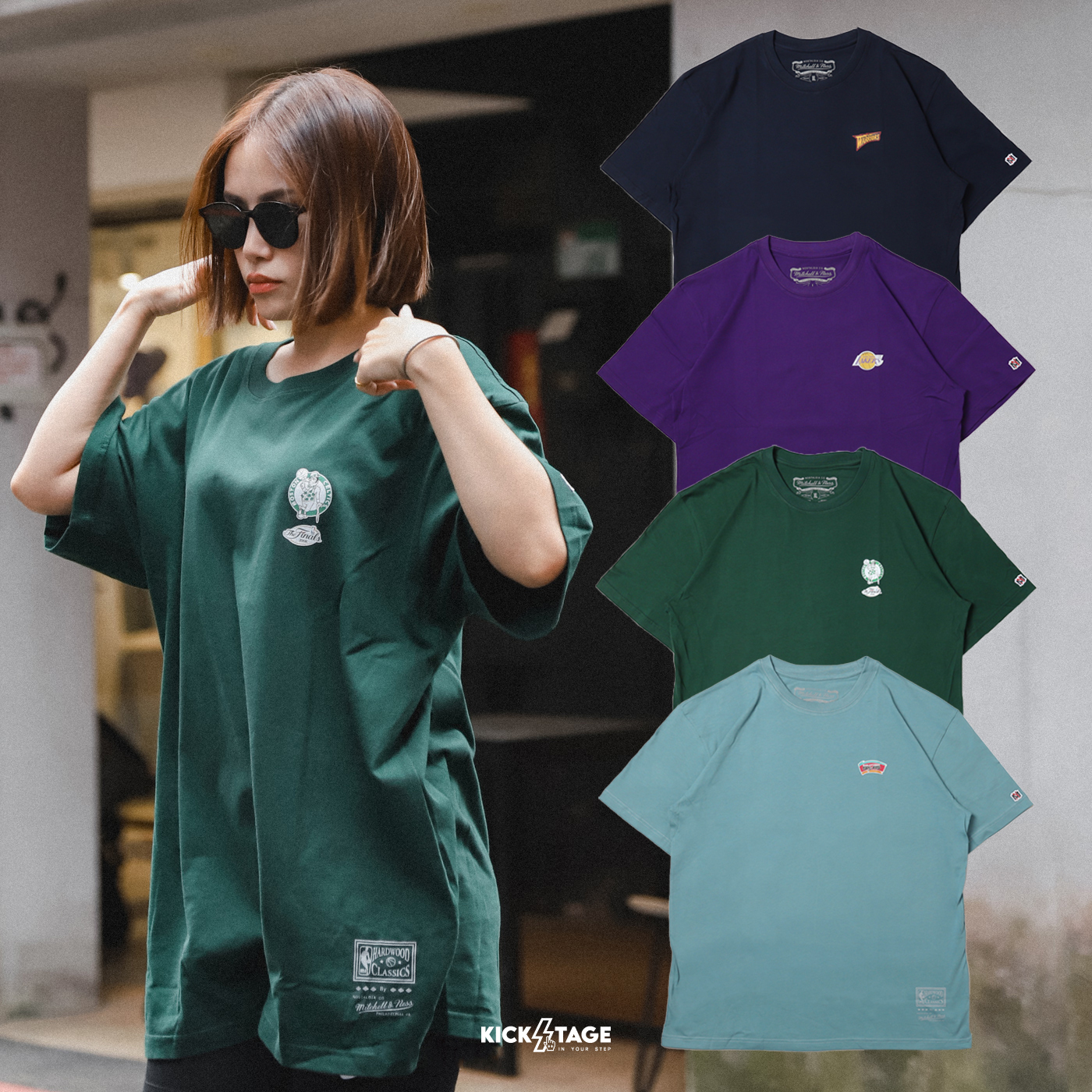 **特價商品售出不退換**Mitchell & Ness NBA TEAM STAFF TEE 四色 賽爾提克 勇士 湖人 馬刺 小LOGO 短袖 短T【MNTS017】