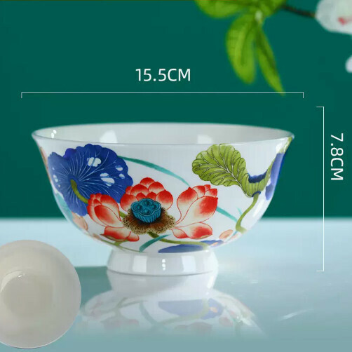 爆款陶瓷中式碗（荷塘趣事6英寸面碗）