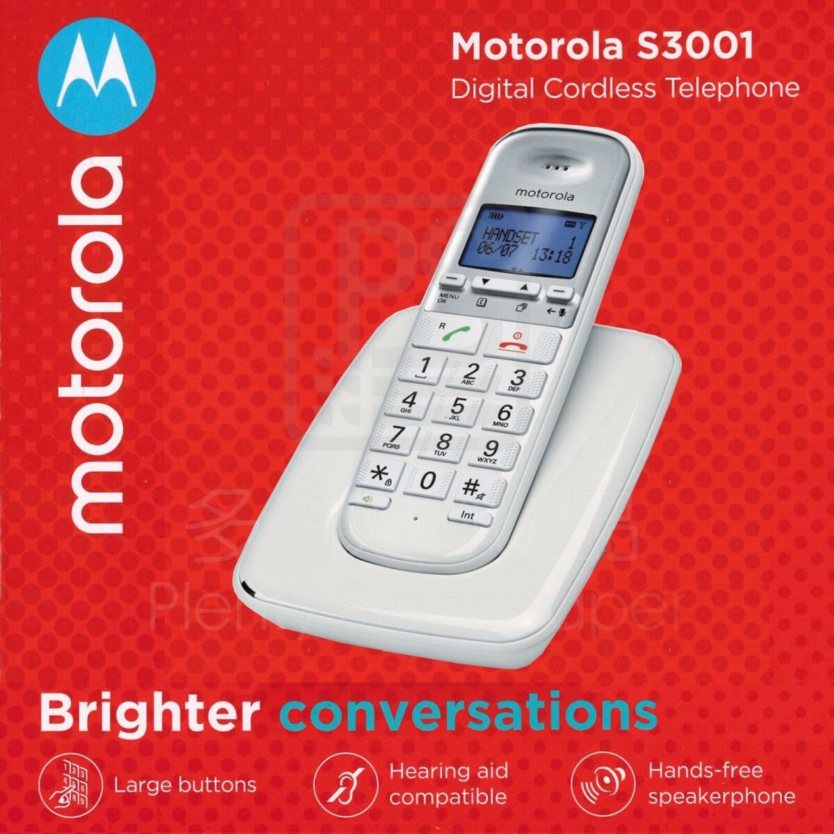 摩托羅拉 - Motorola® S3001數碼室內無線電話《香港行貨》《1年保養》- 1部