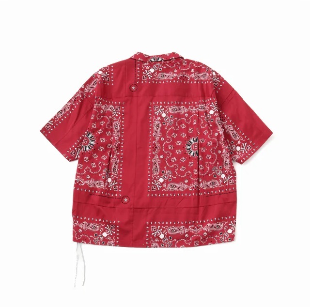 LAST PCS: MASTERMIND WORLD MW BANDANA SS SHIRTS - RED SIZE M PRE ORDER ITEM (預訂中)