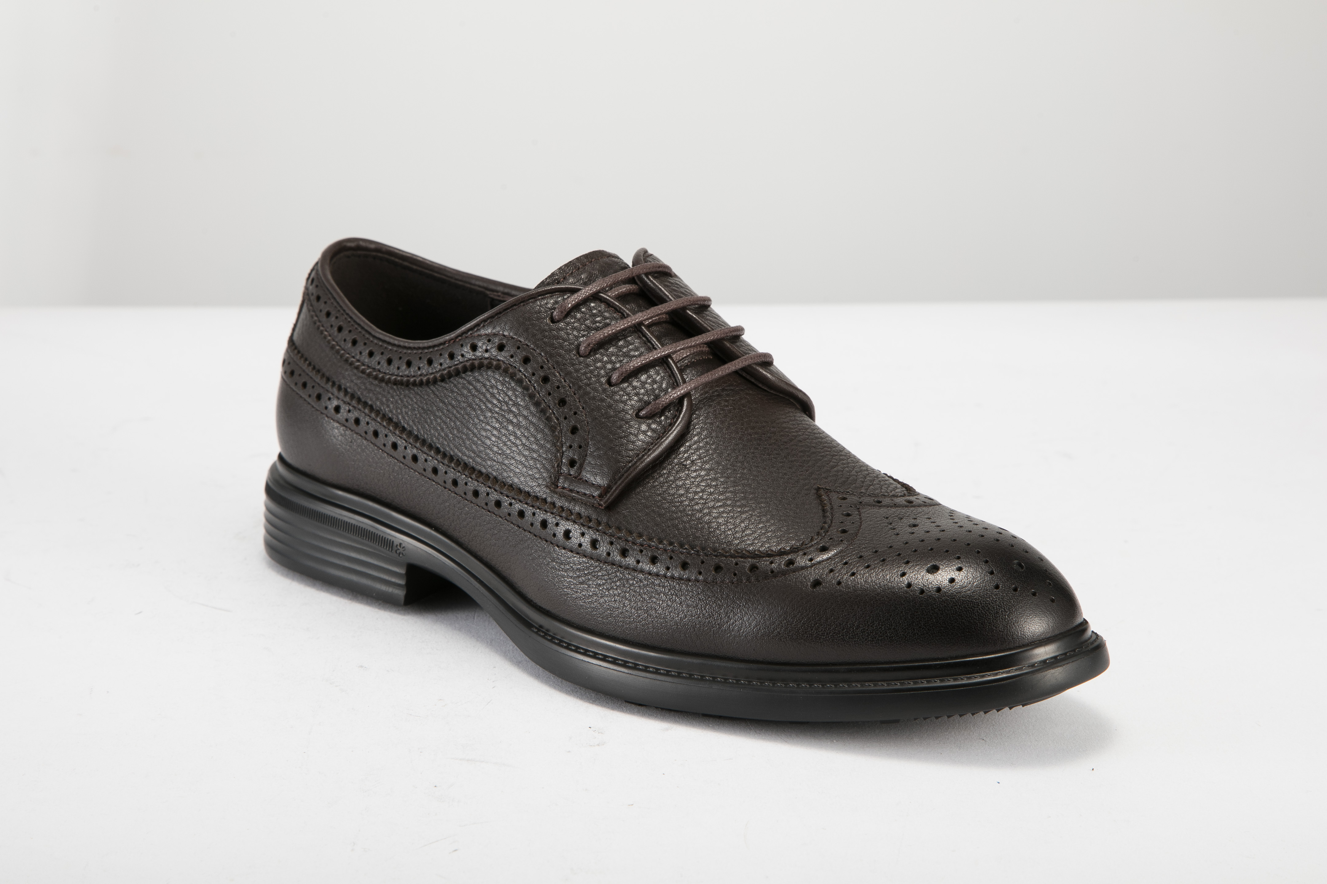 Andrea Brevi - 男裝D.Brown 印花鹿皮系帶皮鞋