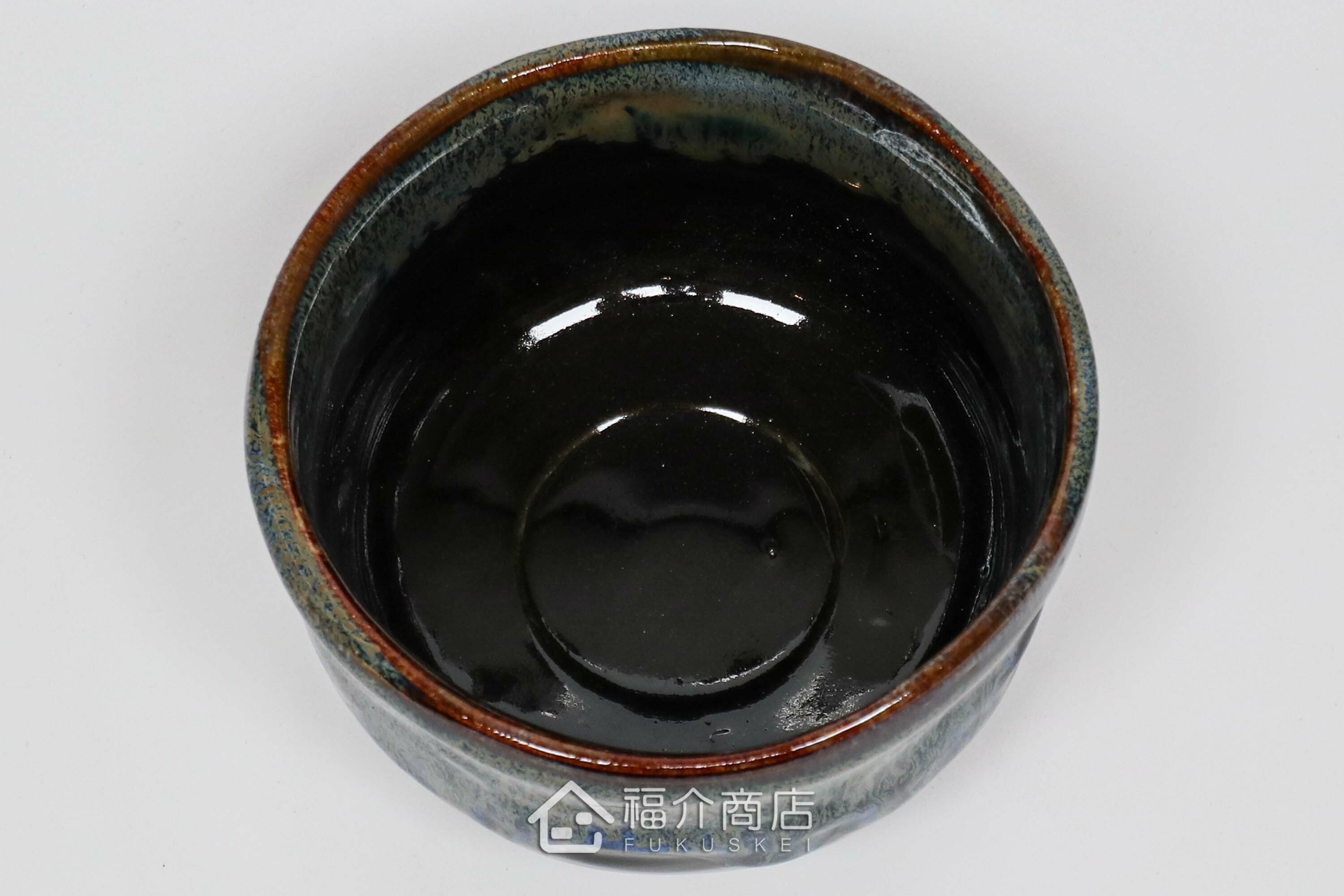 盛裝抹茶用的黑藍色抹茶杯碗550cc