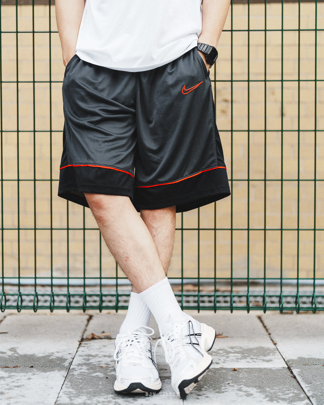 #預購 NIKE DRI-FIT 快乾 撞色 拼接短褲 球褲 B​​V9453-070 黑灰色