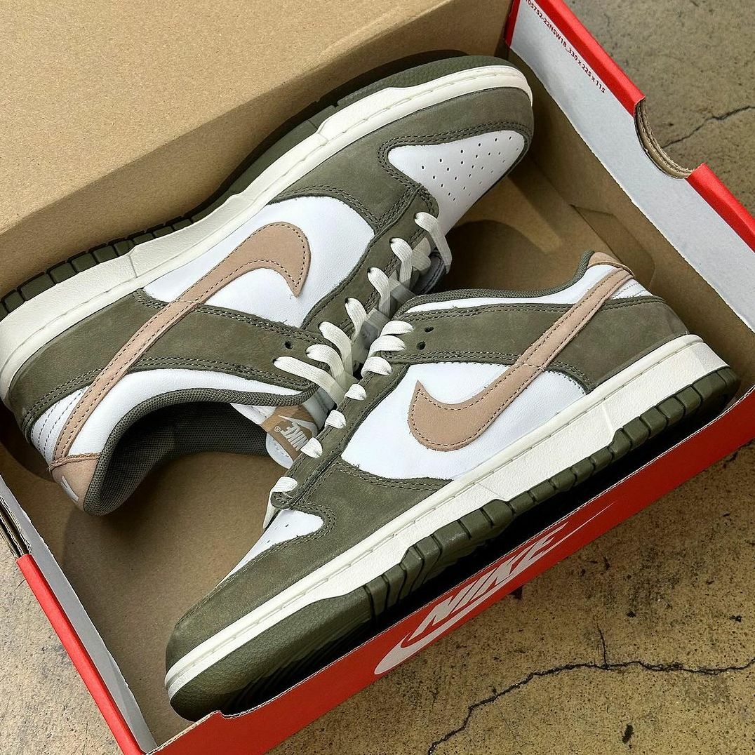 NIKE DUNK LOW "MEDIUM OLIVE HEMP" 抹茶拿鐵 橄欖綠 男鞋 FQ8250-200 / 調貨